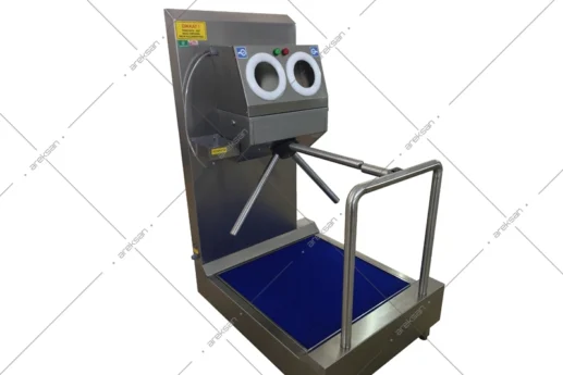 turnstile hand sanitizer hygiene barrier 304 stainless steel general view