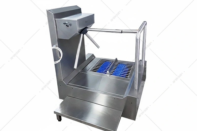 Exit Turnstile Hygiene Corridor with Brush – Production Exit Sole Cleaning System - Görsel 3