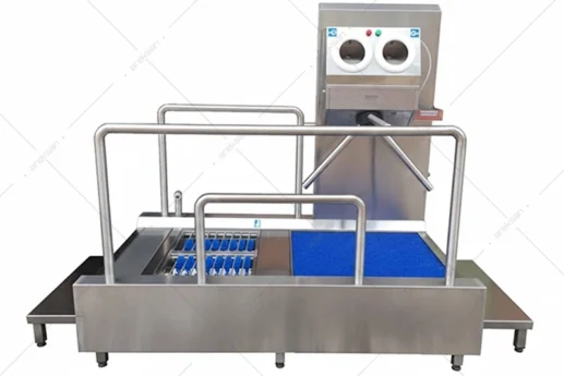 horizontal brush sinkless turnstile hygiene corridor 304 stainless steel general view