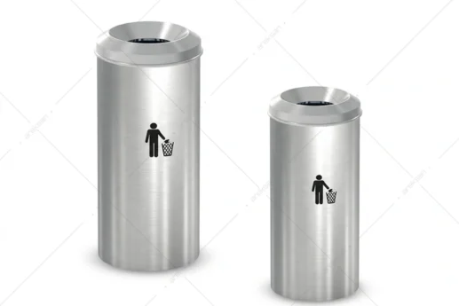 Areksan – SLB-111 Stainless Steel Indoor and Outdoor Waste Bin