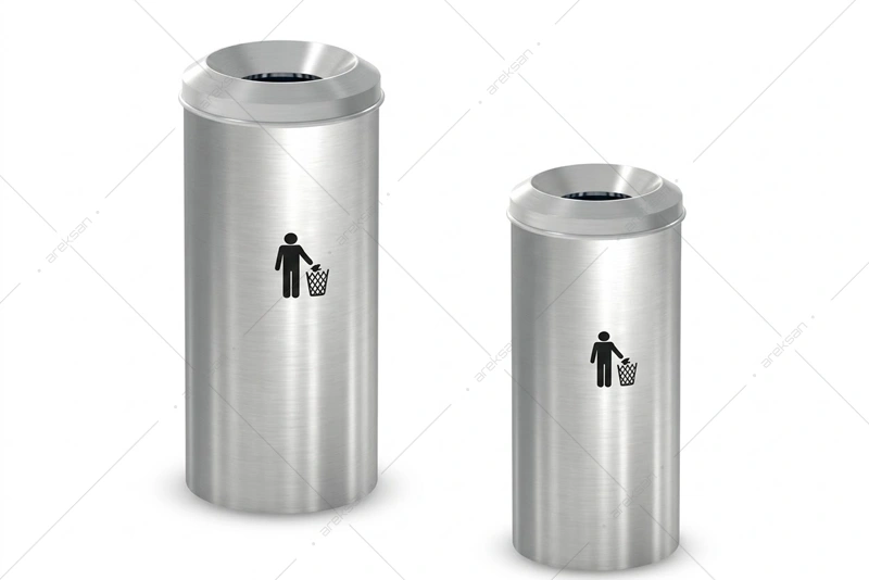 Areksan – SLB-111 Stainless Steel Indoor and Outdoor Waste Bin