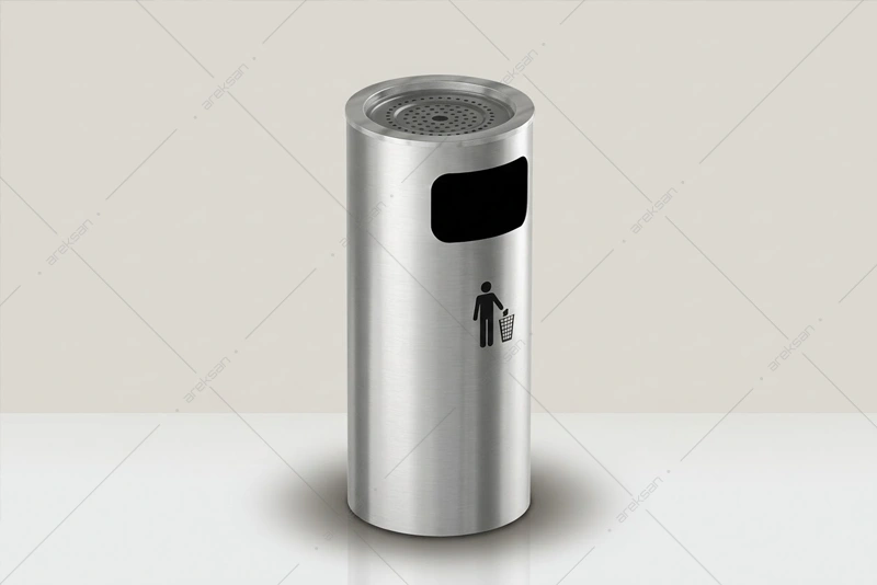 Stainless Steel Ash Bin with Side Opening