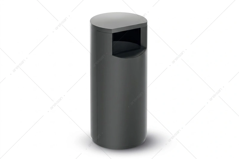 SWB-143-A outdoor waste bin with removable inner bucket front view