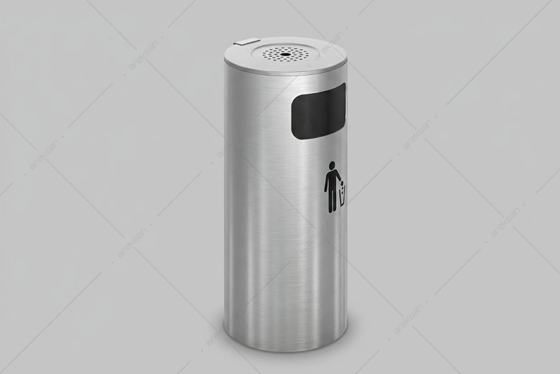 Stainless Steel Outdoor Ashtray Waste Bin