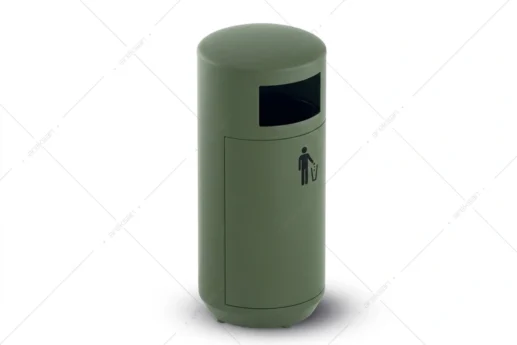SWB-170 front-access outdoor waste bin front view