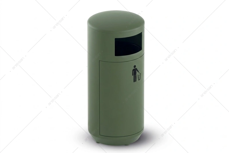 SWB-170 front-access outdoor waste bin front view