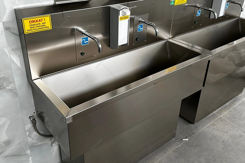 Two-Station Sensor-Activated Handwashing Sink