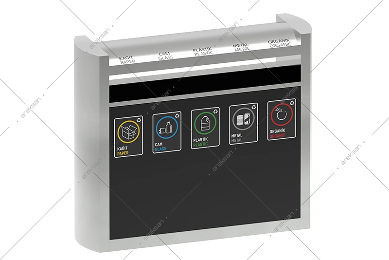 SRB-141 304 stainless steel front panel with color-coded category icons
