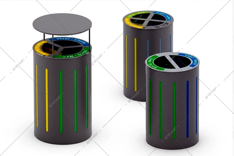 SRB-186 cylindrical recycling bin