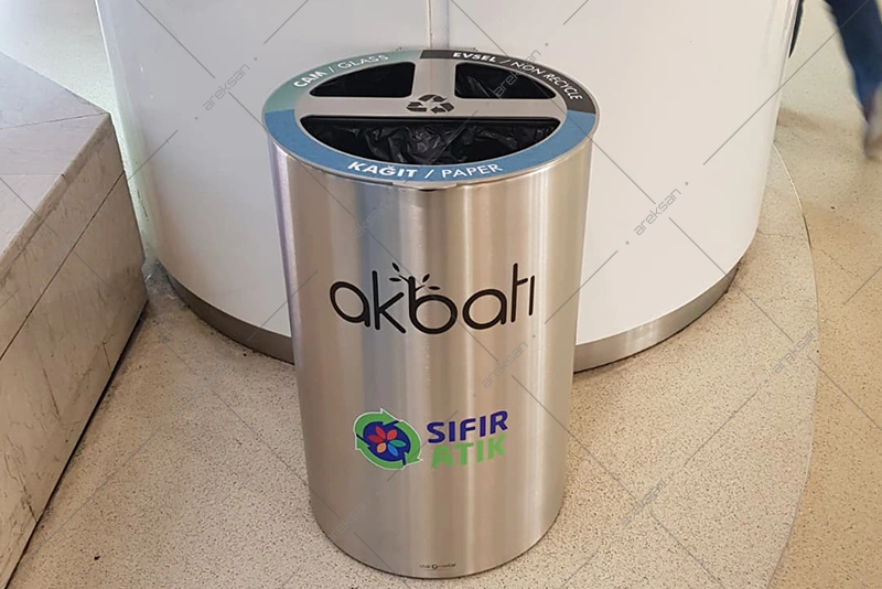 SRB-201 stainless steel recycling bin