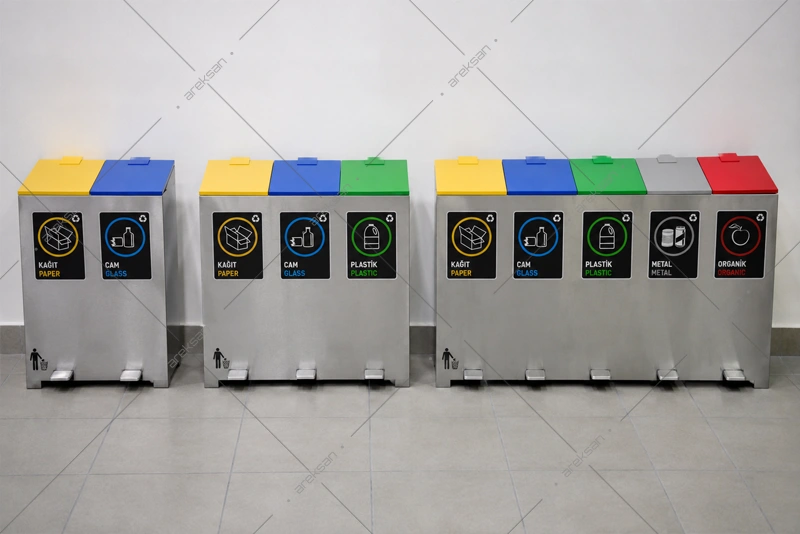 SRB-234 stainless steel recycling bin