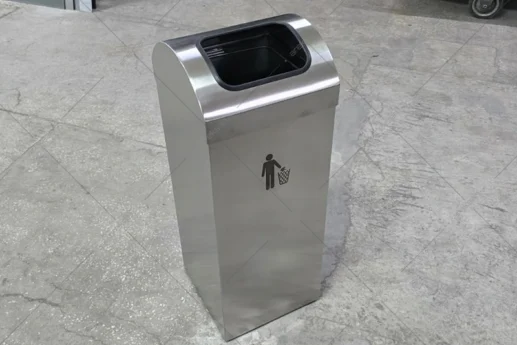 Open-Top Stainless Steel Waste Bin – SLB-101