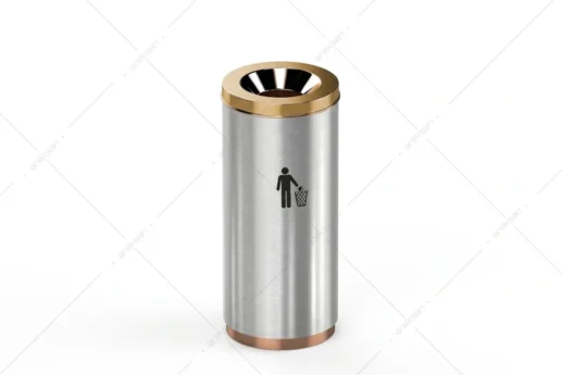 Stainless Steel Lobby Waste Bin 02