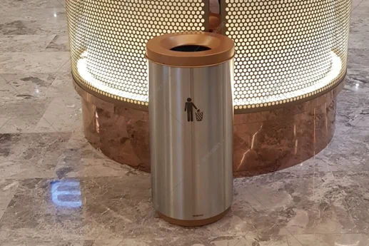 Stainless Steel Lobby Waste Bin