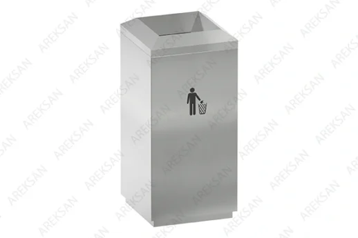 SLB-107 square waste bin open frame construction body detail