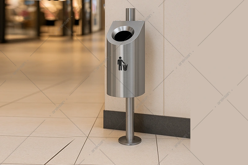 Wall Mounted Stainless Steel Waste Bin