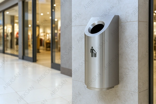 Wall Mounted Stainless Steel Waste Bin