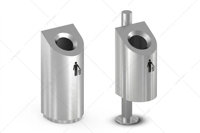 Wall Mounted Stainless Steel Waste Bin