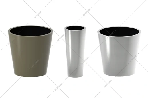 Areksan Petunia conical stainless steel planter