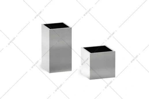 Areksan Dahlia square stainless steel planter