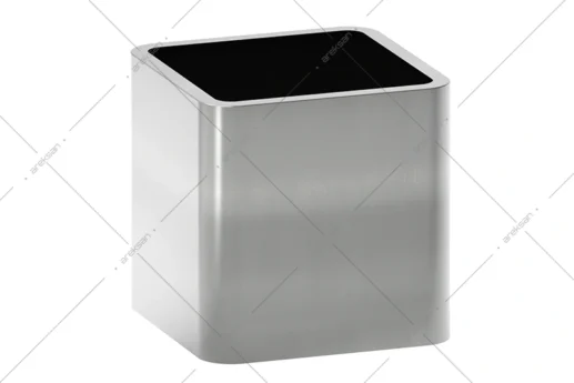 Areksan Daisy rounded-corner square stainless steel planter