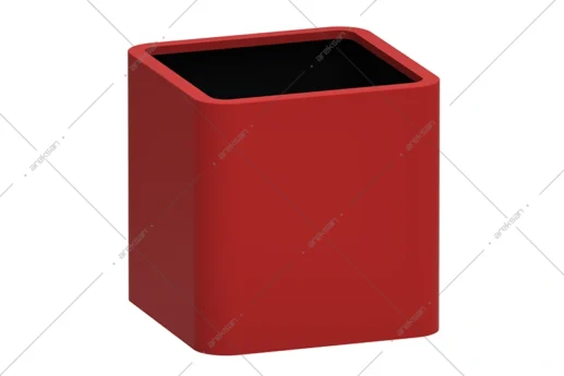 Areksan Daisy rounded-corner square stainless steel planter