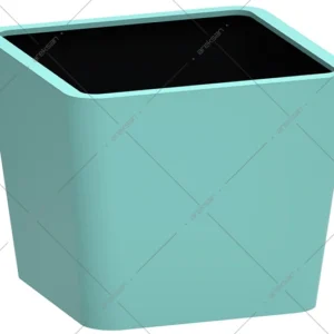 Areksan Verbena tapered square stainless steel planter
